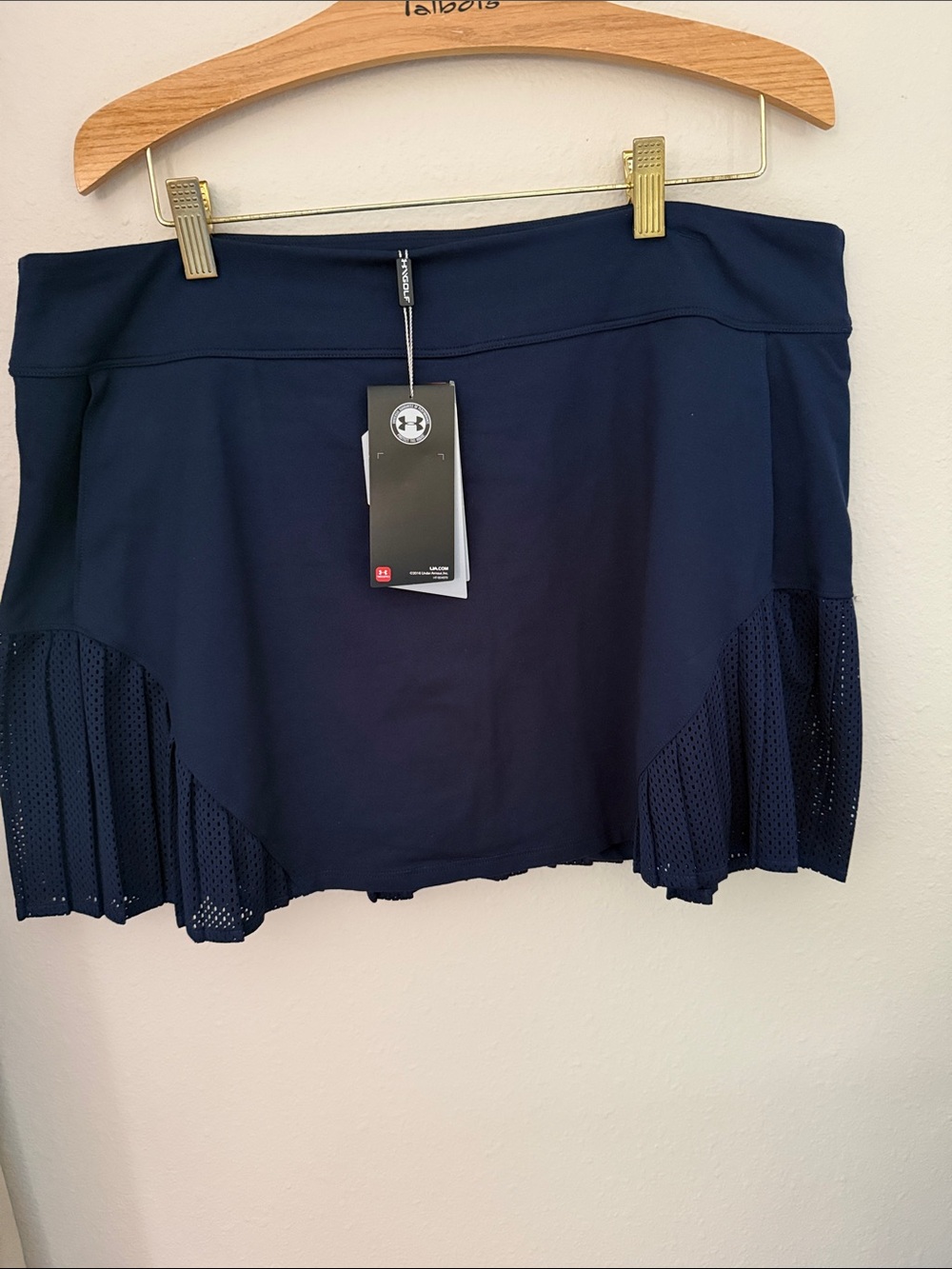 Under Armour Navy Performance Mini Skirt with Pleated Mesh Panels